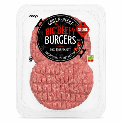 Coop Gp Big Beefy Burgers 360g