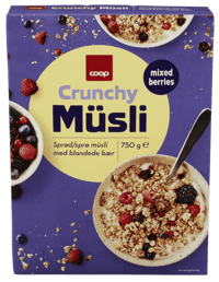 Coop Crunchy Bær 750g