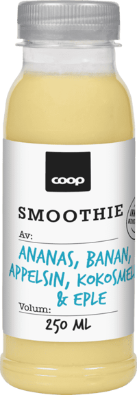 Coop Smoothie Ananas,Banan,Appelsin,Kokos & Eple
