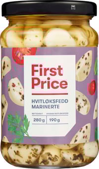 Hvitløksfedd Marinerte 280g First Price