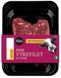 Storfe Ytrefilet skivet Ca400g Folkets
