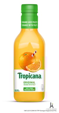 Appelsin Presset m/Fruktkjøtt 0,9l Tropicana