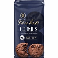 Våre beste cookies med 28 % kakaofyll og mørk sjokolade