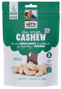 Cashewnøtter Store u/Salt 160g Dln