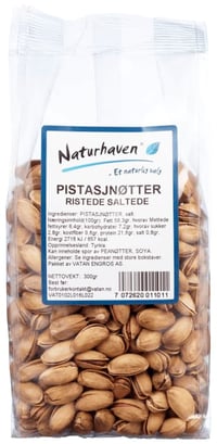 Pistasjnøtter 300g Natur Haven
