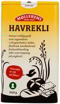 Havrekli 950g boks Møllerens