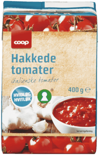 Coop Hakkede Tomater Hvitløk 390g