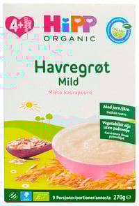 Havregrøt Mild Økologisk 4mnd 270g Hipp