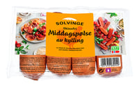 Skinnfri Middagspølse av Kylling 330g Solvinge
