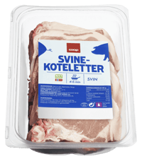 Coop Svinekoteletter ca 800g