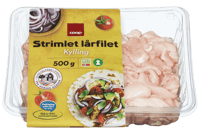 Coop Kylling Strimlet Lårfilet 500g