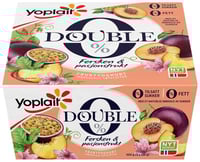 Yoplait Double 0% Fersken&Pasjon, 4x125g, 500 g