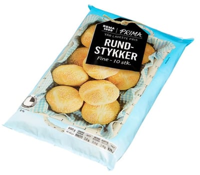 Prima Rundstykker 10 x 60g, 600 g