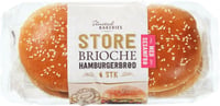 Hamburgerbrød Brioche m/Sesam 4stk 310g