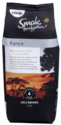 Smak Kenya Kaffe Hele Bønner 225g