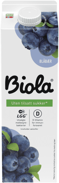 Biola Blåbær Uten tilsatt Sukker 1000g