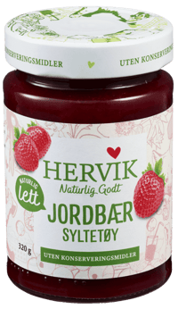 Hervik Naturlig Lett Jordbærsyltetøy 320g