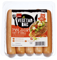 Coop Vegetardag Pølser Chili/Ost 330g