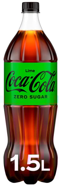 Coca-Cola u/Sukker Lime 1,5l flaske