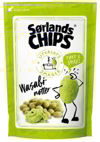 Wasabinøtter Bakte 175g Sørlandschips