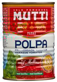 Tomater Knuste m/Basilikum 400g Mutti