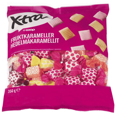 X-tra Fruktkarameller 350g