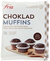 Fria Sjokolademuffins 4 stk, 240 g