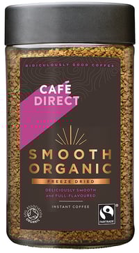 Organic Smooth Fairtrade Instant Kaffe 100g Cafedirect