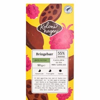 Kolonihagen Økologisk mørk sjokolade med bringebær, 55 % kakao
