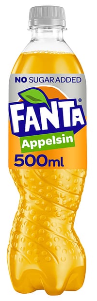 Fanta Zero Appelsin 0,5l flaske
