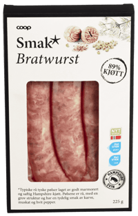 Coop Smak Bratwurst 225g