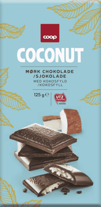Coop Mørk Sjokolade med Kokosnøttfyll 125g