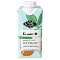Økologisk kokosmelk, 18 % fett, helkonservert