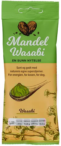 Mandel m/Wasabi 50 g On The Go Påfyll med God Samvittighet