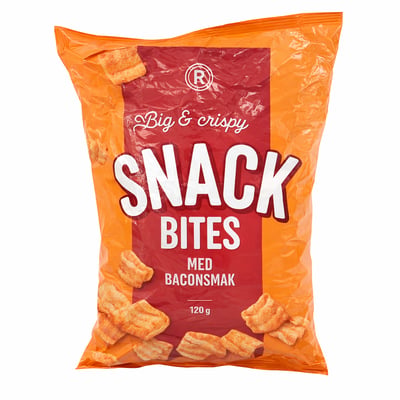 Big & crispy Snack Bites med baconsmak