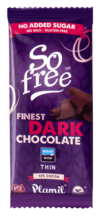 Sofree Sjokolade 72% Melkefri uten Sukker