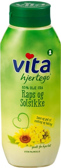 Margarin Flytende 520ml Vita Hjertego