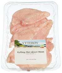 Kyllingfilet Skivet Naturell 6mm 400g