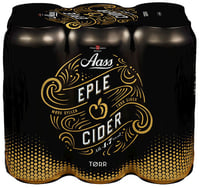 Aass Eplecider Tørr 6 x 0,5l, 3 l