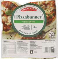 Pizzabunner Mini glutenfri 3stk 225g Møllerens