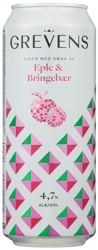 Grevens Cider Eple&Bringebær 0,5l boks