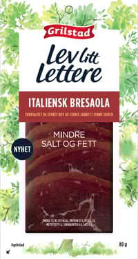 Bresaola Italiensk Lev Litt Lettere 80g Grilstad