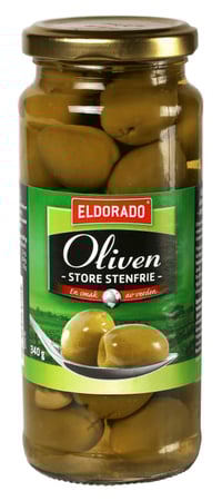 Oliven Grønne Store u/Sten 340g Eldorado