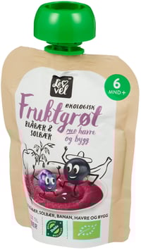 Fruktgrøt Blåbær og Solbær 90g Lev Vel
