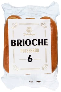 Pølsebrød Brioche 6stk 300g Bakehuset
