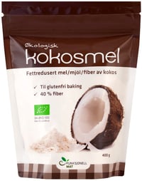 Kokosmel Fettredusert Økologisk 400g Fm