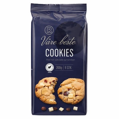 Våre beste Cookies med hvit sjokolade og tranebær