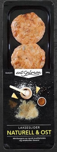 Lakseslider Naturell m/Ost 240g Eatsalmon
