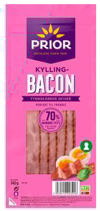 Kyllingbacon skivet 140g Prior