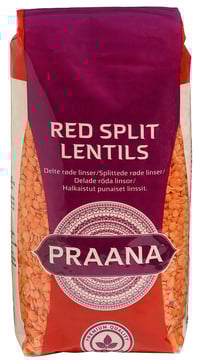 Praana Red Split Lentils 500g